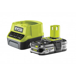 Chargeur et batterie RYOBI One+ rc18120115g 18v de marque RYOBI, référence: B6267200