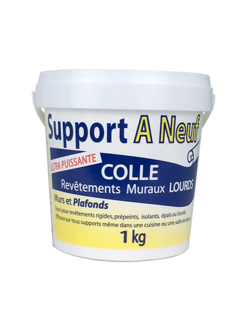 Colle revêtement mural lourd jusqu’à 750gr/m² SUPPORT A NEUF, 1 kg