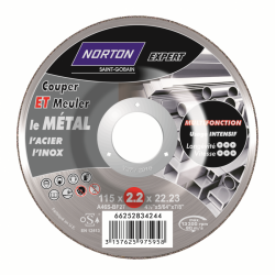Disque multifonction tronçonnage et ébarbage pour métal NORTON - NORTON