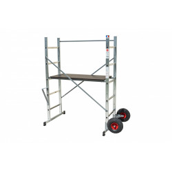 Echafaudage aluminium jardin avec roue HAILO hauteur de travail 3 m - HAILO