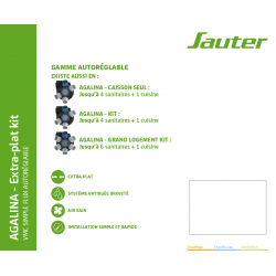 Kit extra plat VMC autoréglable à détection d'humidité Agalina SAUTER - SAUTER