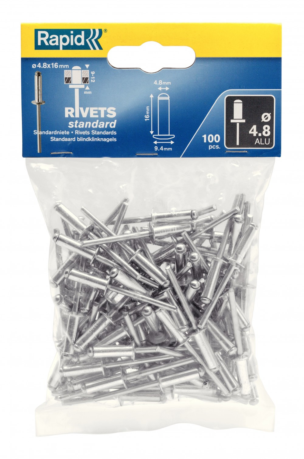 Rapid Rivets standard Ø4 8 x 16 mm - vue 3