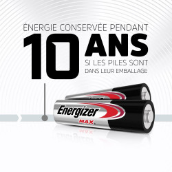 Lot de 12 + 4 piles alcaline aa Max, 1.2 V, ENERGIZER - ENERGIZER