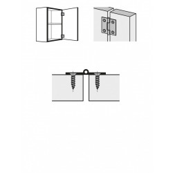 Lot de 2 paumelles acier pour meuble HETTICH, L.40 x l.35 mm - HETTICH