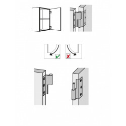 Lot de 2 paumelles acier pour meuble HETTICH, L.50 x l.40 mm - HETTICH