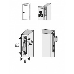 Lot de 2 paumelles acier pour meuble HETTICH, L.97 x l.70 mm x Diam.8 mm - HETTICH