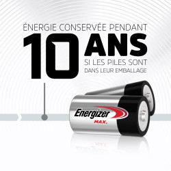 Lot de 2 piles alcaline lr14 c Max, 1.5 V, ENERGIZER - ENERGIZER