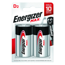 Lot de 2 piles alcaline lr20 d Max, 1.5 V, ENERGIZER - ENERGIZER