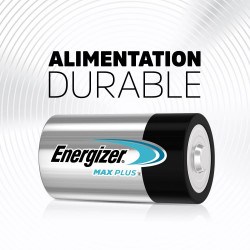 Lot de 2 piles alcaline lr20 d, 1.5 V, ENERGIZER - ENERGIZER