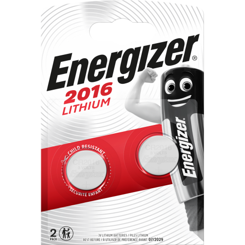 Lot de 2 piles bouton cr2016/dl2016, 3 V, ENERGIZER - ENERGIZER