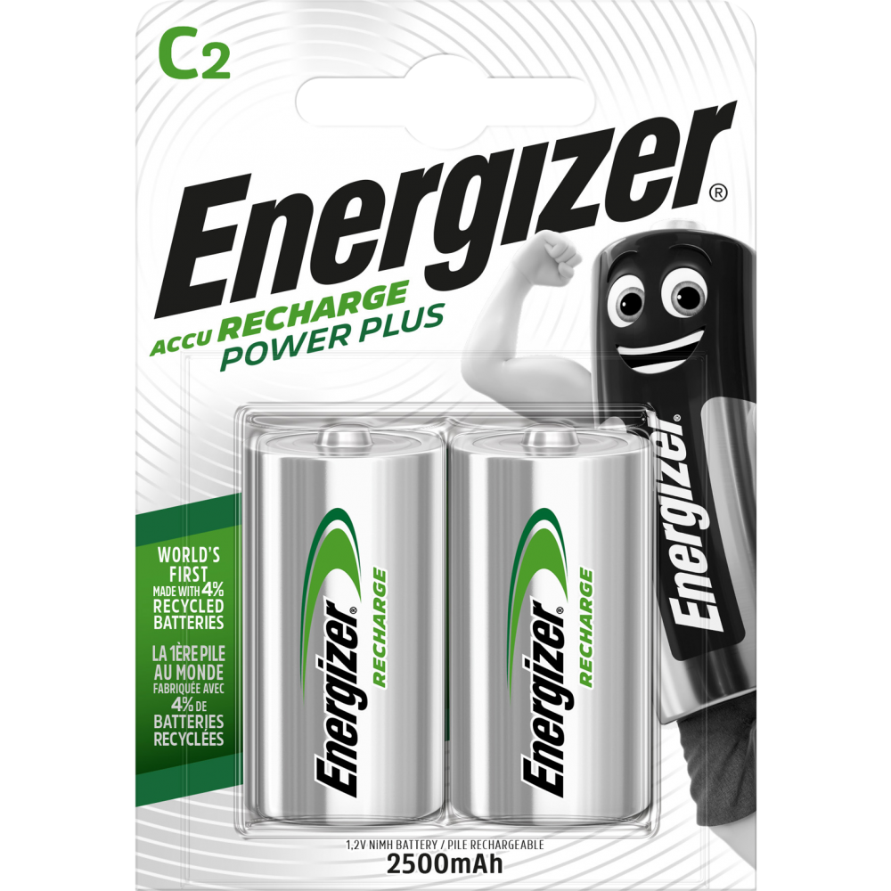 Pile rechargeable Power Plus HR14 2500 mAh pack de 2 Energizer - vue 2