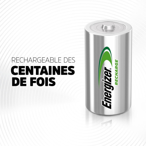 Lot de 2 piles rechargeable lr14, 2200 mAh, ENERGIZER - ENERGIZER