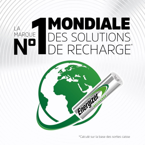 Lot de 2 piles rechargeable lr20 d, 2500 mAh, ENERGIZER - ENERGIZER