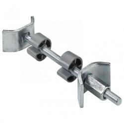 Lot de 2 raccords de plan de travail acier chromé HETTICH, l.100 mm de marque HETTICH, référence: B6289600