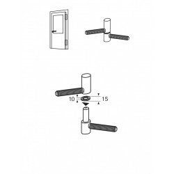 Lot de 20 bagues d'écartement acier pour meuble HETTICH, L.1 x Diam.15 mm - HETTICH