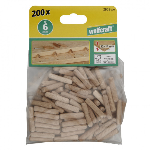 Lot de 200 tourillons WOLFCRAFT - WOLFCRAFT