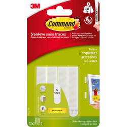 Lot de 24 languettes adhésives Tableaux COMMAND, blanc - COMMAND