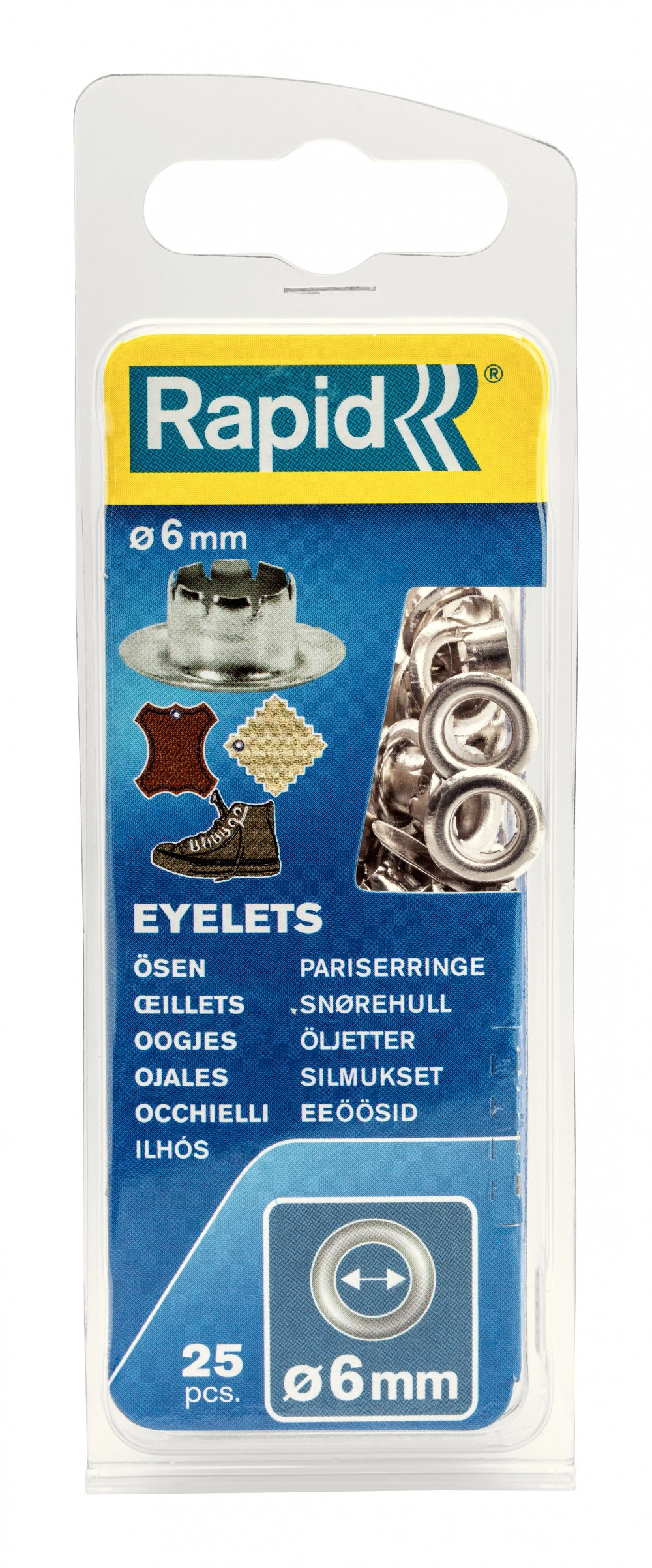 Set de 25 pièces oeillets Rapid Ø6mm - vue 2