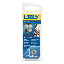 Lot de 25 oeillets acier Diam.8 RAPID - RAPID