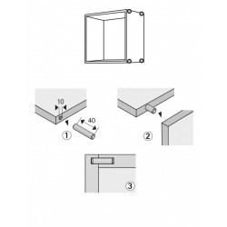 Lot de 26 chevilles bois brut HETTICH, l.40 mm - HETTICH