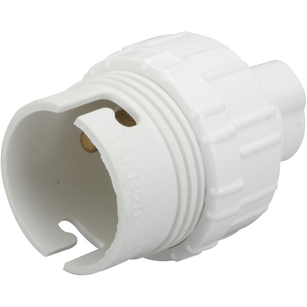 Zenitech Blanc - 3 Douilles B22 En Nylon Avec 1 Bague - Image 2