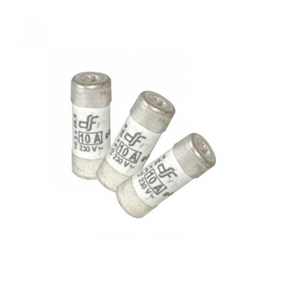 Lot de 3 fusibles céramique 10 A, 10.3 x 25.8 mm