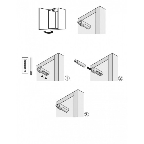 Lot de 4 amortisseurs plastique pour meuble, L.53 x l.13 mm - HETTICH