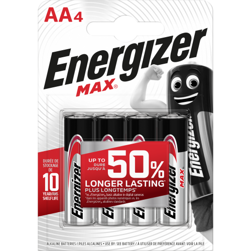 Lot de 4 piles alcaline aa Max, 1.5 V, ENERGIZER - ENERGIZER