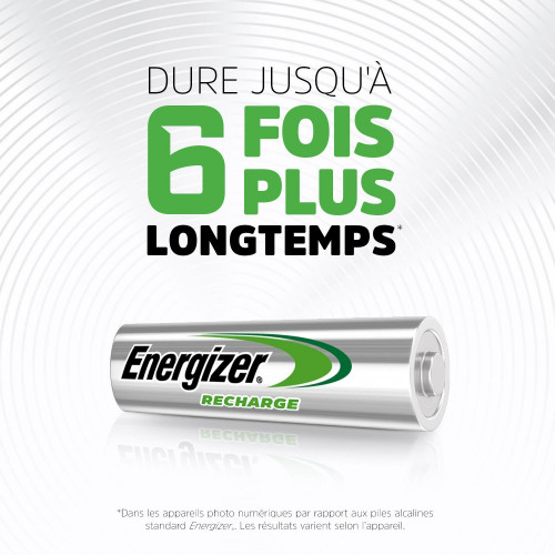 Lot de 4 piles rechargeable aa Extreme, 2300 mAh, ENERGIZER - ENERGIZER