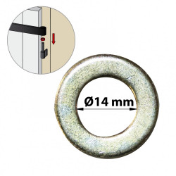 Lot de 4 rondelles acier zingué, H.2 x L.25 x P.25 mm - AFBAT