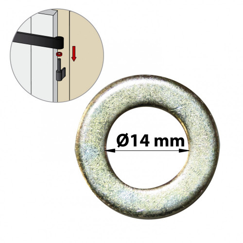 Lot de 4 rondelles acier zingué, H.2 x L.25 x P.25 mm - AFBAT