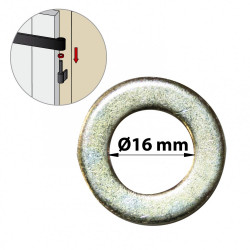 Lot de 4 rondelles acier zingué, H.3 x L.30 x P.30 mm - AFBAT