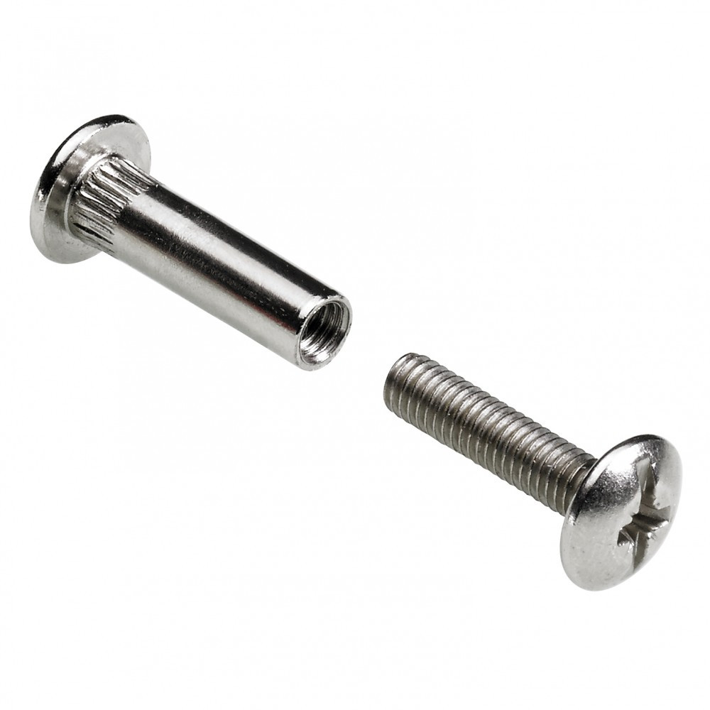 Lot de 4 vis d'assemblage acier nickelé HETTICH .50 mm - vue 2