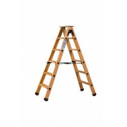 Escabeau double accès bois 2x5 marches + tablette - hauteur de travail 2,65m de marque CENTAURE , référence: B6314600