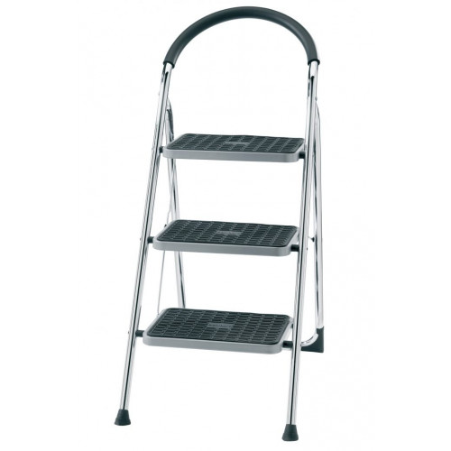 Marchepied double fonction CHROME XL 3 marches - hauteur de travail 2,70m - CENTAURE 