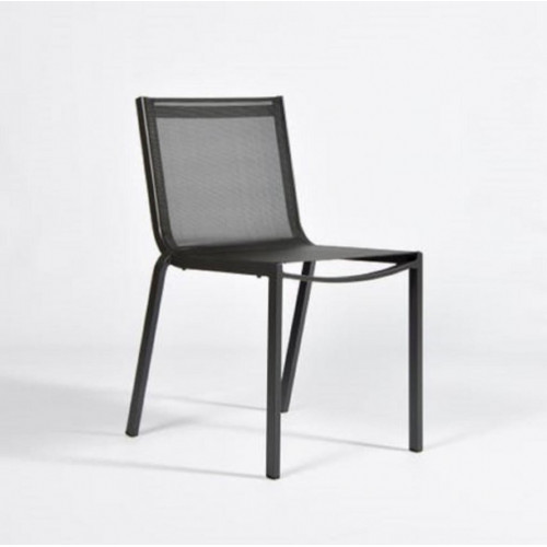 Chaise de jardin en aluminium Horizon anthracite - ARCANE