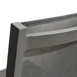 Chaise de jardin en aluminium Horizon anthracite - ARCANE
