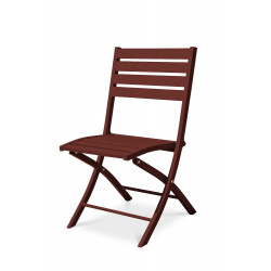 Chaise de jardin en aluminium Marius carmin - DCB GARDEN