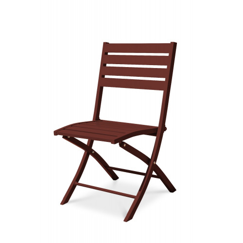 Chaise de jardin en aluminium Marius carmin - DCB GARDEN