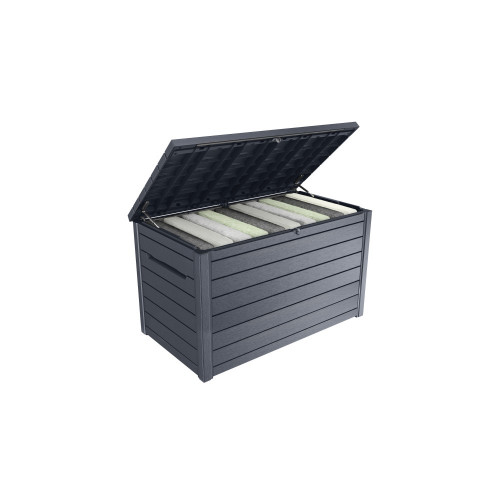 Coffre de jardin résine Ontario gris, l.147 x H.86 x P.83 cm - Keter