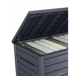 Coffre de jardin résine Ontario gris, l.147 x H.86 x P.83 cm - Keter