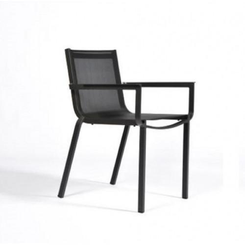Fauteuil de jardin en aluminium Horizon anthracite - ARCANE