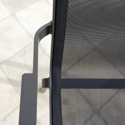 Fauteuil de jardin en aluminium Horizon anthracite - ARCANE