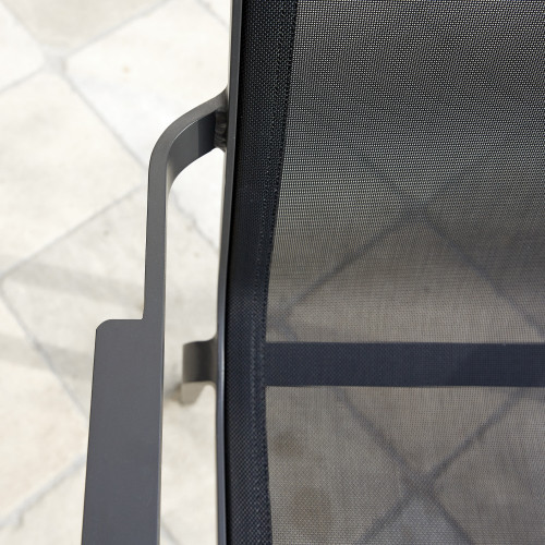 Fauteuil de jardin en aluminium Horizon anthracite - ARCANE