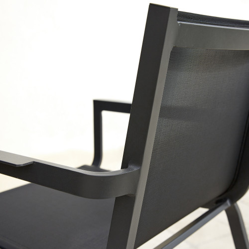Fauteuil de jardin en aluminium Horizon anthracite - ARCANE