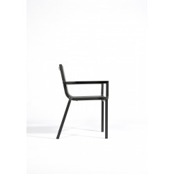Fauteuil de jardin en aluminium Horizon anthracite - ARCANE
