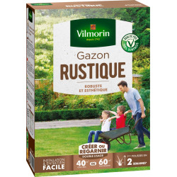 Gazon rustique VILMORIN, 1 kg, 40 m² de marque VILMORIN, référence: J6279100