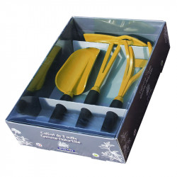 Coffret 3 outils de jardin gamme natur'elle - Jaune miel - PERRIN  