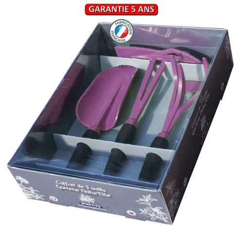 Coffret 3 outils de jardin gamme natur'elle - Framboisine - PERRIN  