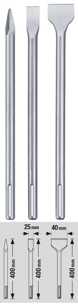 KWB by Einhell Lot de 3 burins pour marteau piqueur - vue 2